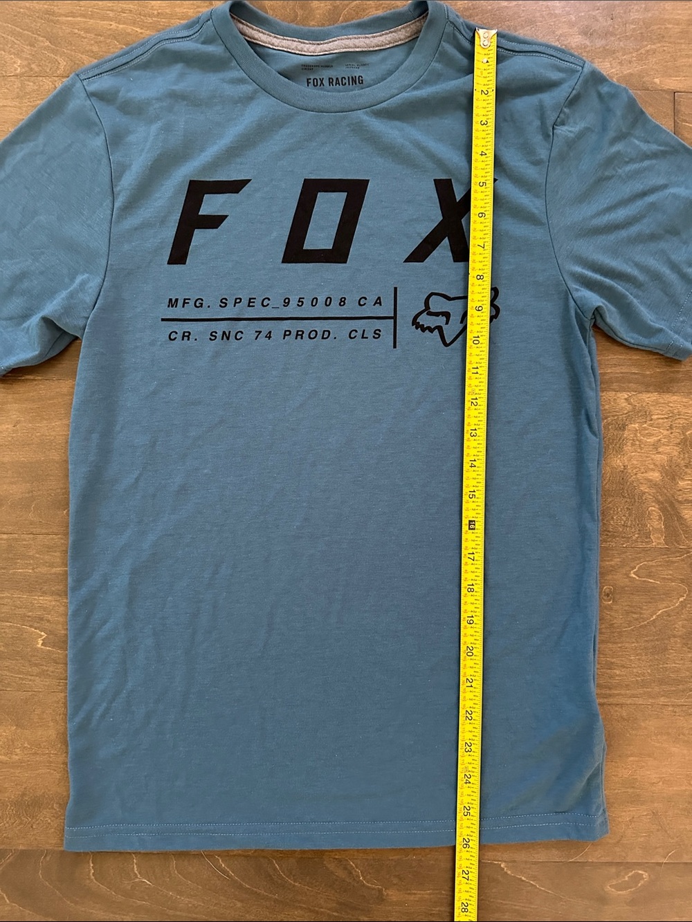 Fox Racing Blue Tee, Size S. - Picture 4 of 8